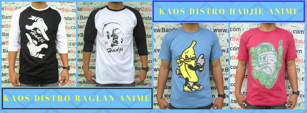 Grosir Baju Distro Bandung Murah Distributor Kaos Distro Hadjie Anime Pria Dewasa Murah Bandung 25Ribu  